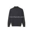 Pullover dolcevita lavorato a maglia basic da uomo